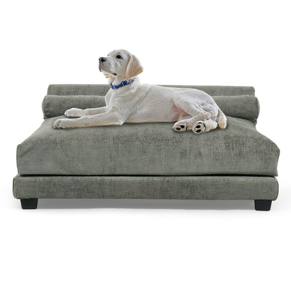 Club Nine Pets Roma Orthopedic Pet Bed for Dogs, Large Steel