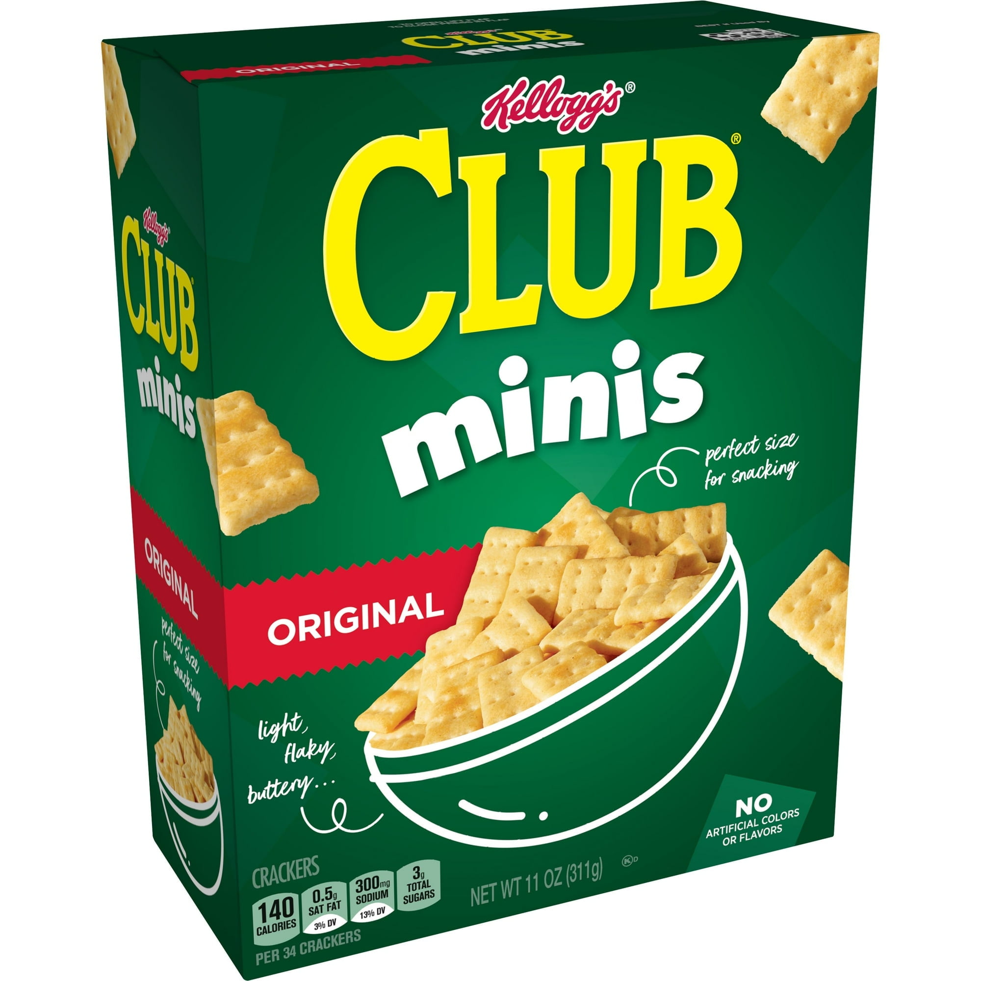 Club Original Crackers, Mini Snack Crackers, 11 oz (Pack of 8)