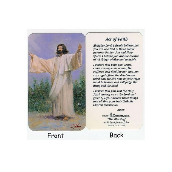 Club Pack Of 50 "Act Of Faith" Religious Prayer Cards