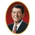 thumbnail image 1 of Club Pack of 12 Black and Red Presidential Portrait of Ronald Reagan Double Sided Cutouts Decors 24.75", 1 of 1