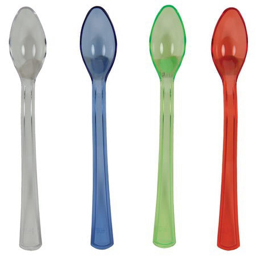 Club Pack of 144 Red and Blue Premium Heavy-Duty Mini Party Spoons 1 ...