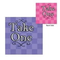 thumbnail image 1 of Club Pack of 192 Pink and Purple "Take One" Checkered Disposable Luncheon Party Napkins 6.75", 1 of 2