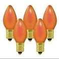 thumbnail image 1 of Club Pack of 25 C7 Ceramic Orange Replacement Christmas Light Bulbs, 1 of 2