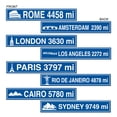 thumbnail image 1 of Club Pack of 48 Blue and White Travel Street Sign Cutout Party Decors 24", 1 of 2