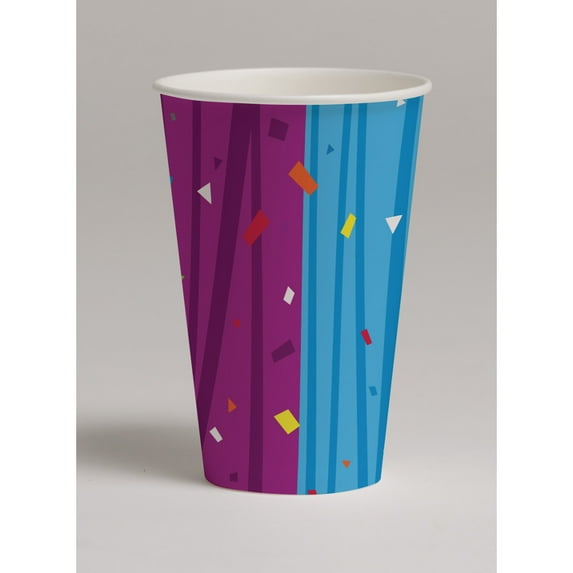 Club Pack of 96 Milestone Celebrations Disposable Paper Hot and Cold Drinking Party Cups 12 oz.
