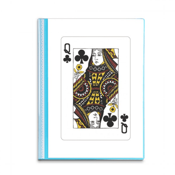 Club Q Playing Cards Pattern Book Sheet Protectors Portfolio Binder Folder