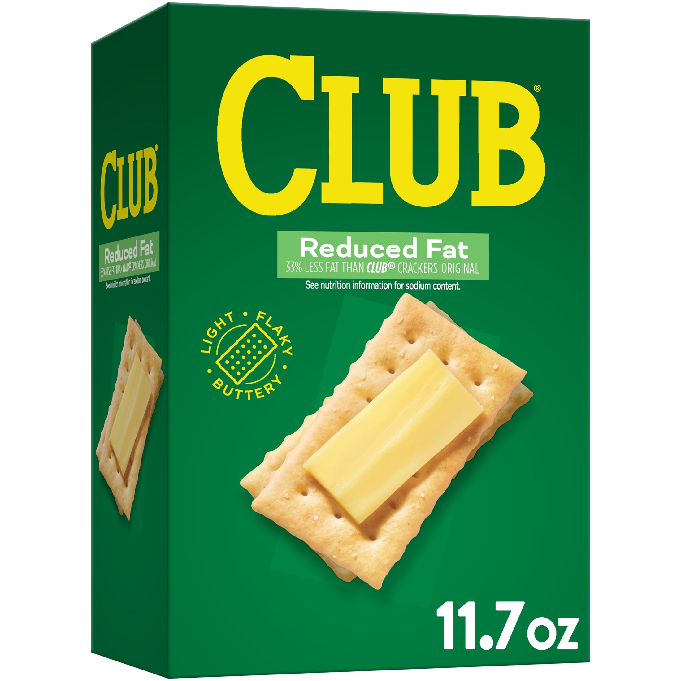 Club Reduced Fat Crackers, Lunch Snacks, 11.7 oz