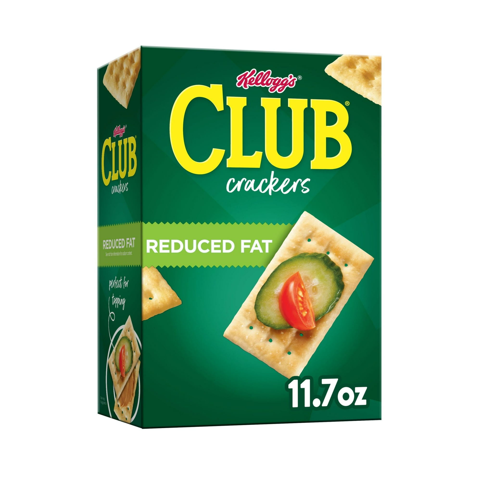 Club Reduced Fat Crackers, Snack Crackers, 11.7 oz (Pack of 6)