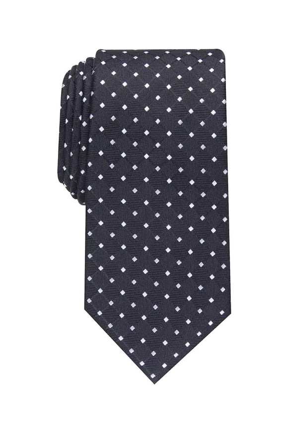 BLACK Men's Classic Grid Tie, US One Size