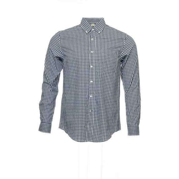 Club Room Blue Window Pane Button Down Shirt Sport , Size XLarge