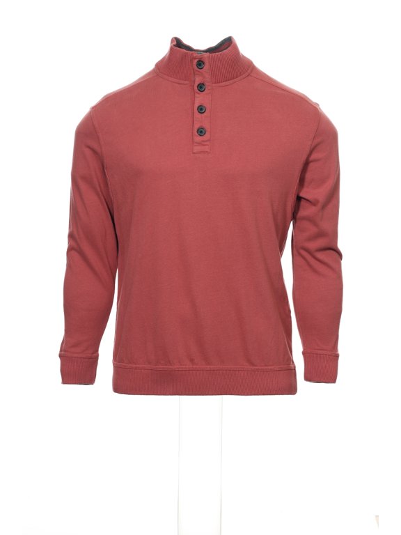 Brushed 1/2 Zip Pullover Jersey Shirt (Sz Small, Autumn Berry)