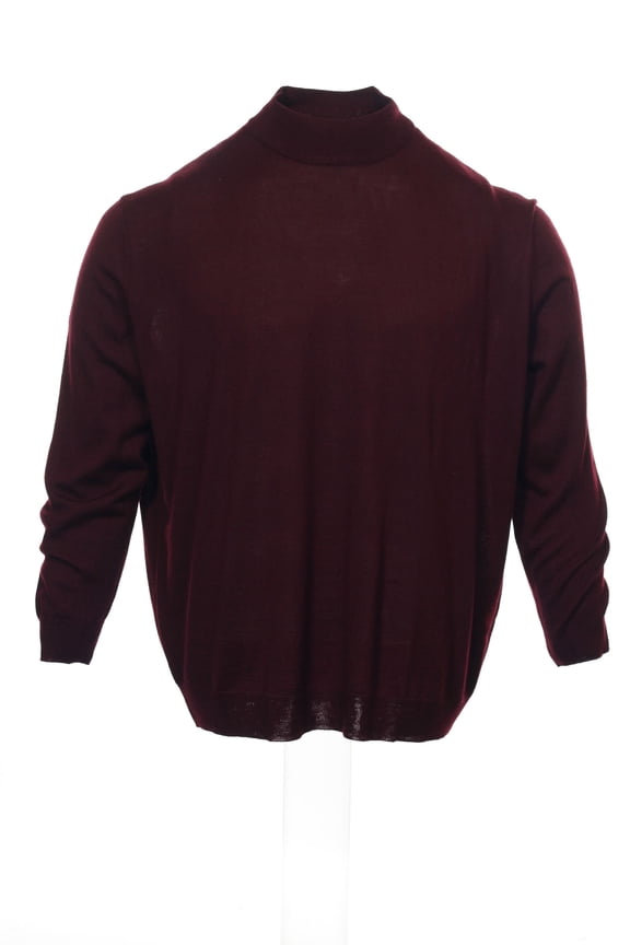 Burgundy Heather Mock Neck Sweater , Size 4XLarge Tall