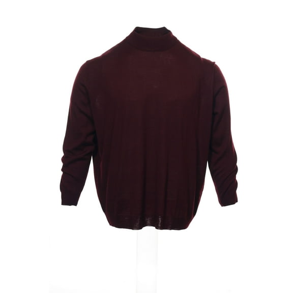 Club Room Burgundy Heather Mock Neck Sweater , Size 4XLarge Tall