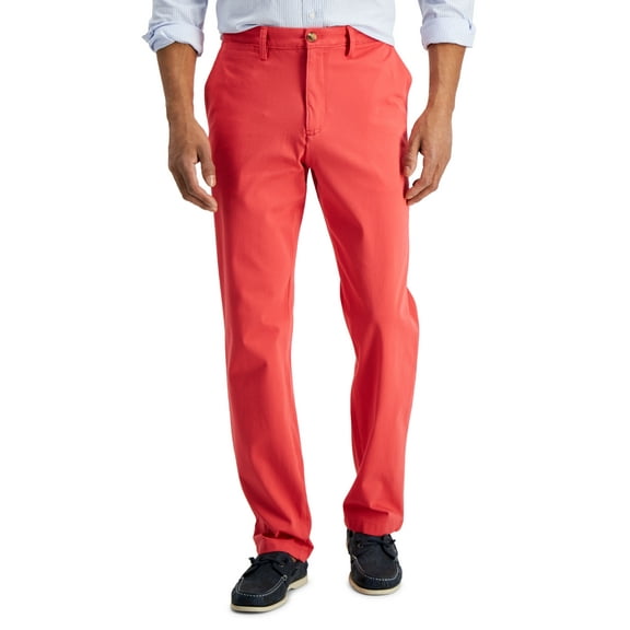 Club Room Men's 4-Way Stretch Chino Khaki Pants Retro Red 36 x 30