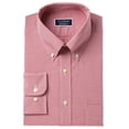 thumbnail image 1 of Club Room Men's Big & Tall Classic/Regular Fit Mini Gingham Dress Shirt Red Size 18X34-35, 1 of 3