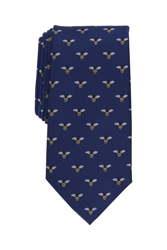 Men's Classic Bee Neat Tie Navy Blue Necktie