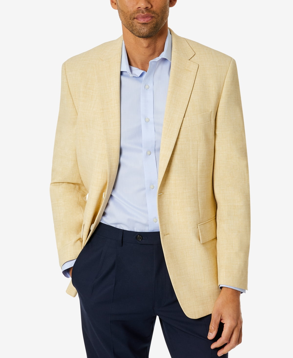 Club Room Men s Classic Fit Solid Sport Coat Yellow Size 38 Walmart