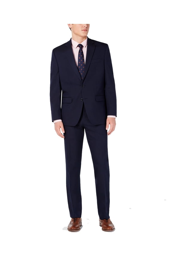 Men's Classic-Fit Stretch Suits, Navy, 42 T/L39.5