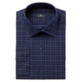 thumbnail image 1 of Club Room Men's Classic Regular Fit Dress Shirt (16-32/33, Navy/Red), 1 of 3