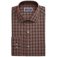 thumbnail image 1 of Club Room Men's Classic Regular Fit Stretch Wrinkle Resistant Tartan Dress Shirt Black Size 34-35, 1 of 3