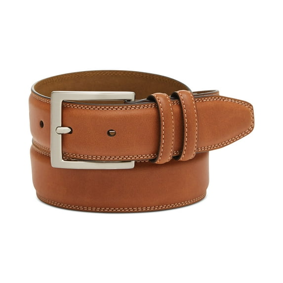 Club Room Men's Feather Edge Double Keeper Dress Belts Brown Size 44