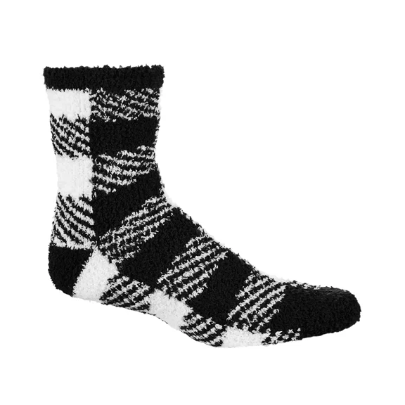 Club Room Men’s Holiday Half Calf Socks, Black/White