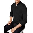 thumbnail image 1 of Club Room Men's Quarter Zip Merino Wool Blend Sweater Black Size Large, 1 of 2