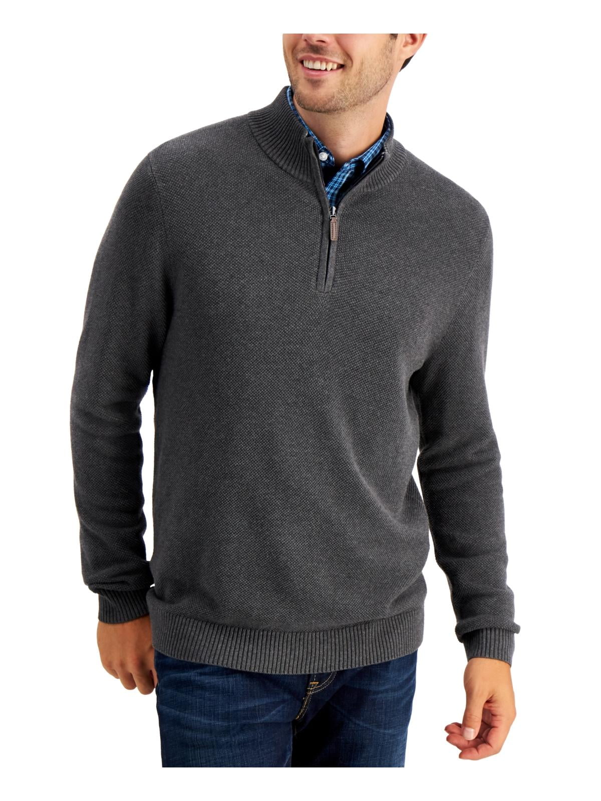 Club Room Mens Cotton 1/4 Zip Pullover Sweater