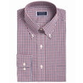 thumbnail image 1 of Club Room Men's Regular Performance Gingham Dress Shirt Red Size 18.5X34-35, 1 of 2