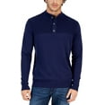 thumbnail image 1 of Club Room Men's Ribbed Four-Button Sweater, Navy Blue Medium, 1 of 3