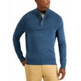 thumbnail image 1 of Club Room Men’s Ribbed Four-Button Sweaters, Blue Wing, Large, 1 of 1