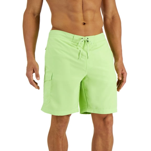 Club Room Men's Solid Quick Dry 9 Board Shorts Green