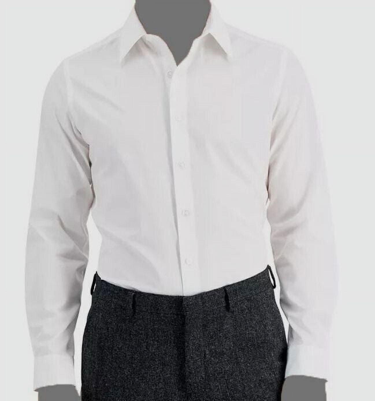 Club Room Men's Classic Regular Fit Solid Dress Shirt White Size 15.5X32X33