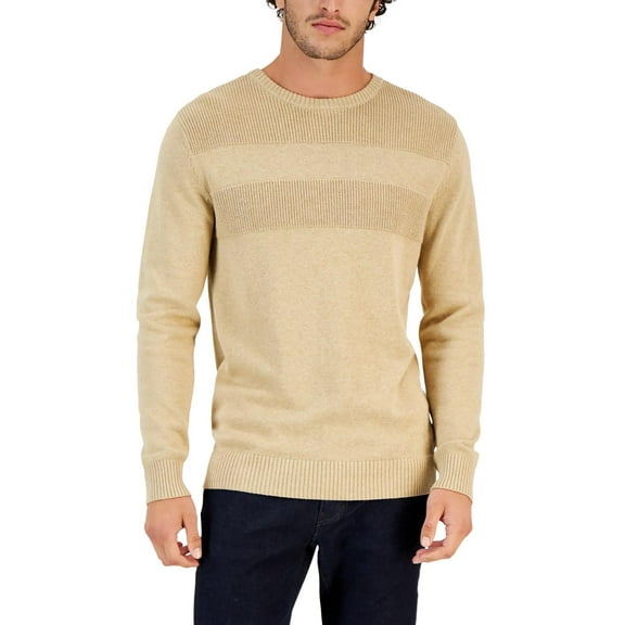Club Room Mens 100% Cotton Ribbed Trim Sweater