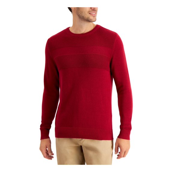 Club Room Mens 100% Cotton Ribbed Trim Sweater