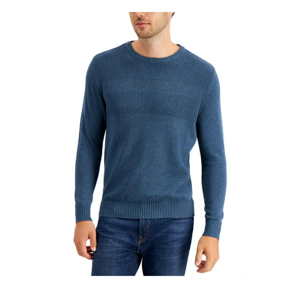 Club Room Mens 100% Cotton Ribbed Trim Sweater