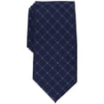 thumbnail image 1 of Club Room Mens  Amboy Grid Tie Navy Blue Necktie, 1 of 3