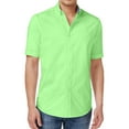 thumbnail image 1 of Club Room Mens Bancroft Poplin Button Up Shirt, Green, Small, 1 of 2