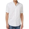 thumbnail image 1 of Club Room Mens Bancroft Poplin Button Up Shirt, White, Small, 1 of 2