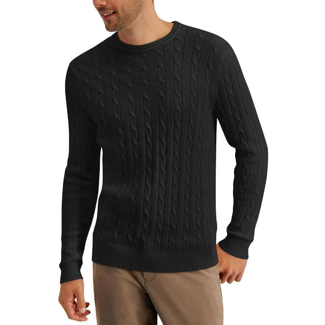 Club Room Mens Big Tall Cable Knit Crewneck Sweater Walmart