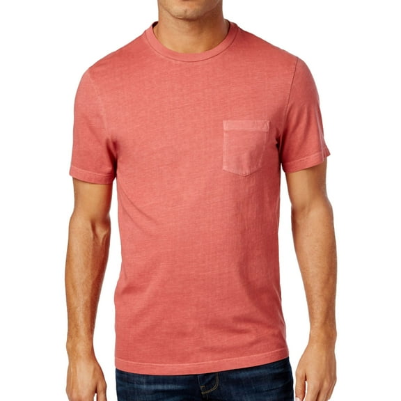 Club Room Mens Big & Tall Heathered Basic T-Shirt, Red, Big & Tall, Small