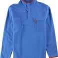 thumbnail image 1 of Club Room Mens Bttn Mock Fleece Pullover Sweater, Blue, Medium, 1 of 2