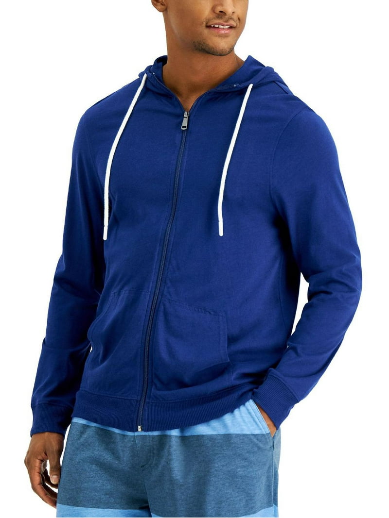 Club Room Mens Chatham Comfy Drawstring Zip Hoodie