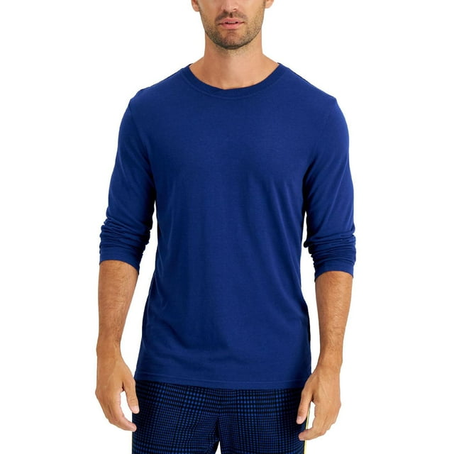 Club Room Mens Chatham Long Sleeves Crewneck Pajama Top