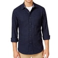 thumbnail image 1 of Club Room Mens Check LS Button Up Shirt, Blue, Small, 1 of 2