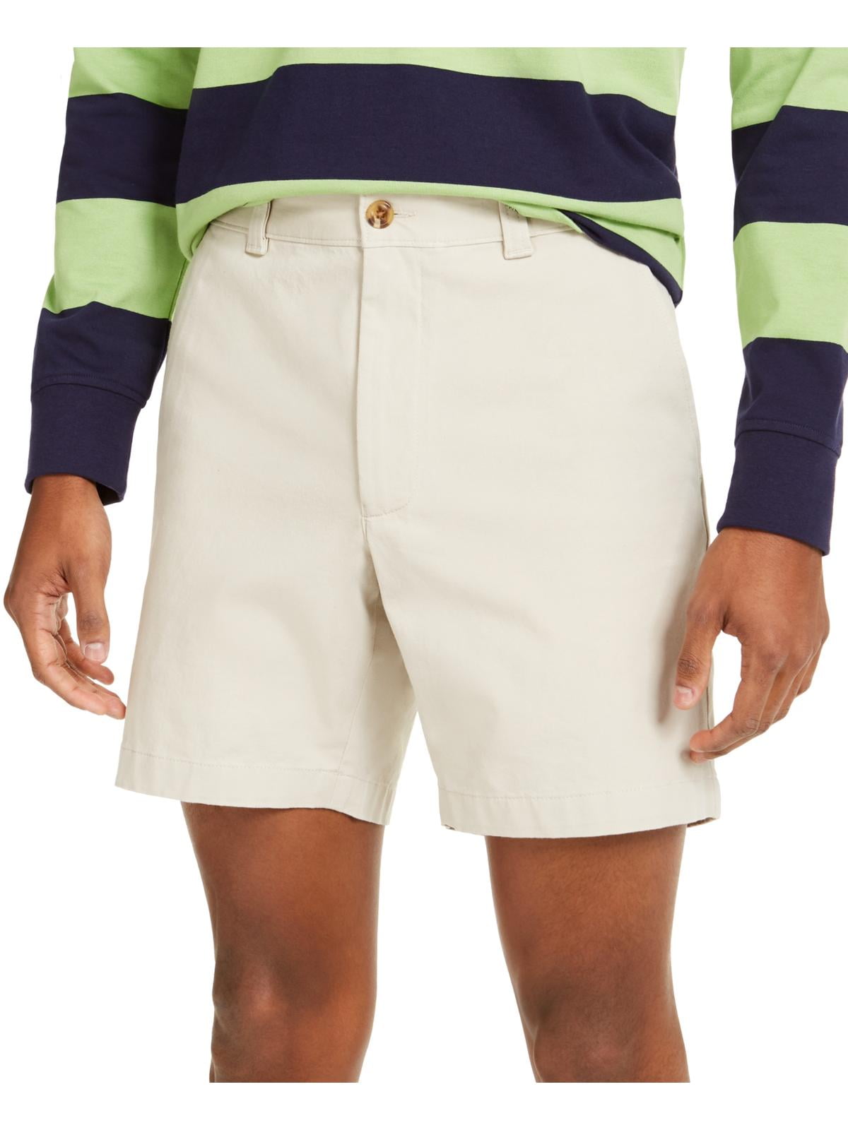 Club Room Mens Chino 7" Inseam Khaki Shorts