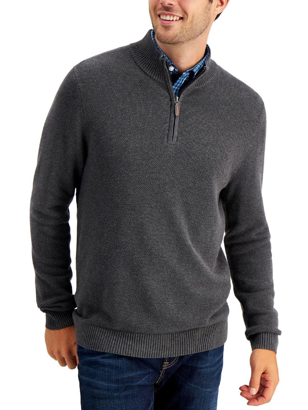 Club Room Mens Cotton 1 4 Zip Pullover Sweater Walmart