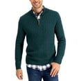 thumbnail image 1 of Club Room Mens Cotton 1/4-Zip Pullover Sweater, 1 of 2