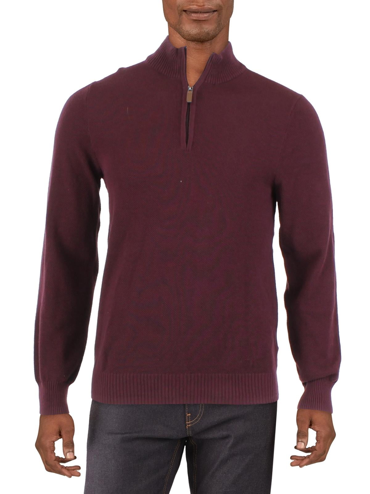Club Room Mens Cotton 1/4 Zip Pullover Sweater - Walmart.com