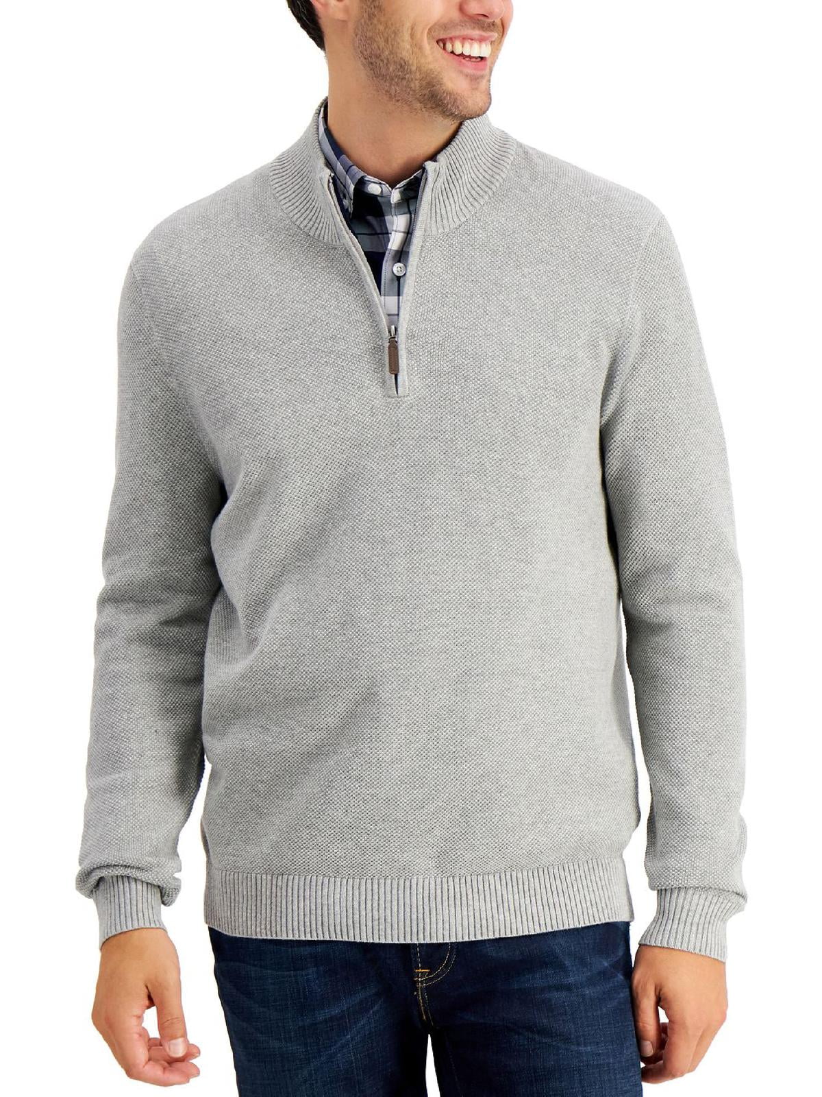 Club Room Mens Cotton 1/4 Zip Pullover Sweater